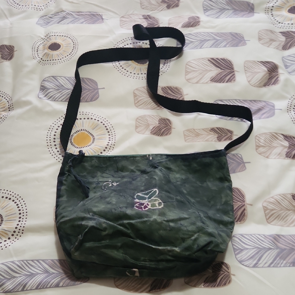 Green Crossbody Bag Hippy Batik
